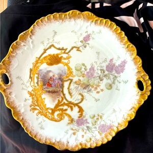 Antique “Lady in Decadence” Strauss Limoges Watteau Plate. Circa 1896-1905 $195